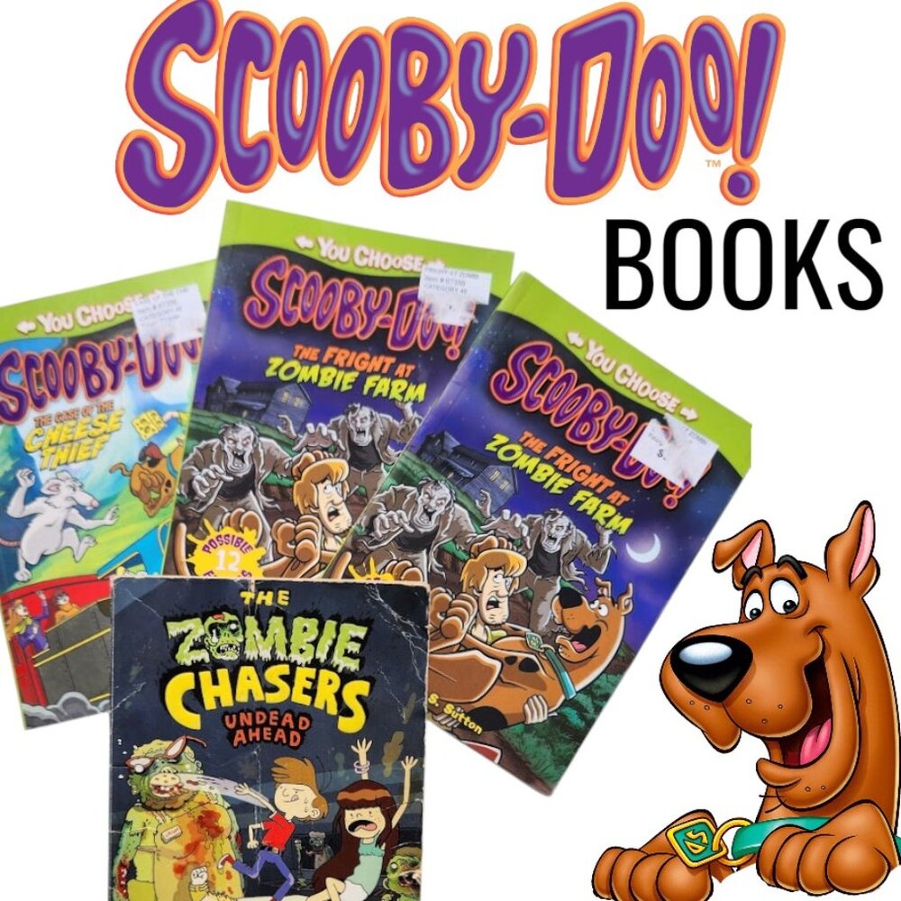 Children's Books Book Bundle Lot Set 4 Scooby Doo Chapter Books Book Zombie Chas